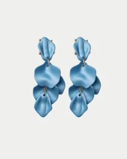 Bow 19 korvakorut Leaf Earring, vaaleansininen
