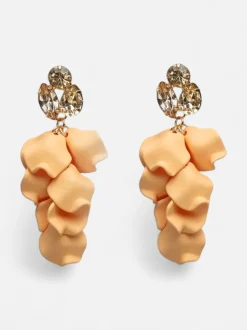 Bow 19 korvakorut, LEAF STONE EARRINGS Keltainen