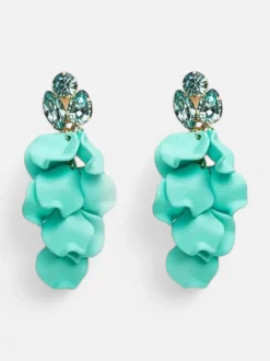 Bow 19 korvakorut, LEAF STONE EARRINGS Vihreä