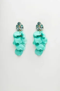 Bow 19 korvakorut, LEAF STONE EARRINGS Vihreä