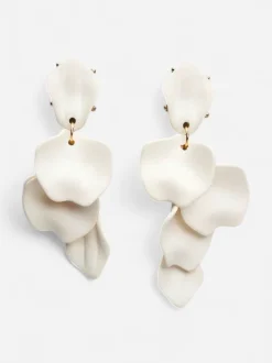Bow 19 korvakorut, PEARL LEAF EARRINGS Valkoinen