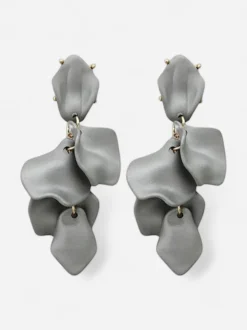 Bow 19 naisten korvakorut Leaf Earring, hopeanharmaa