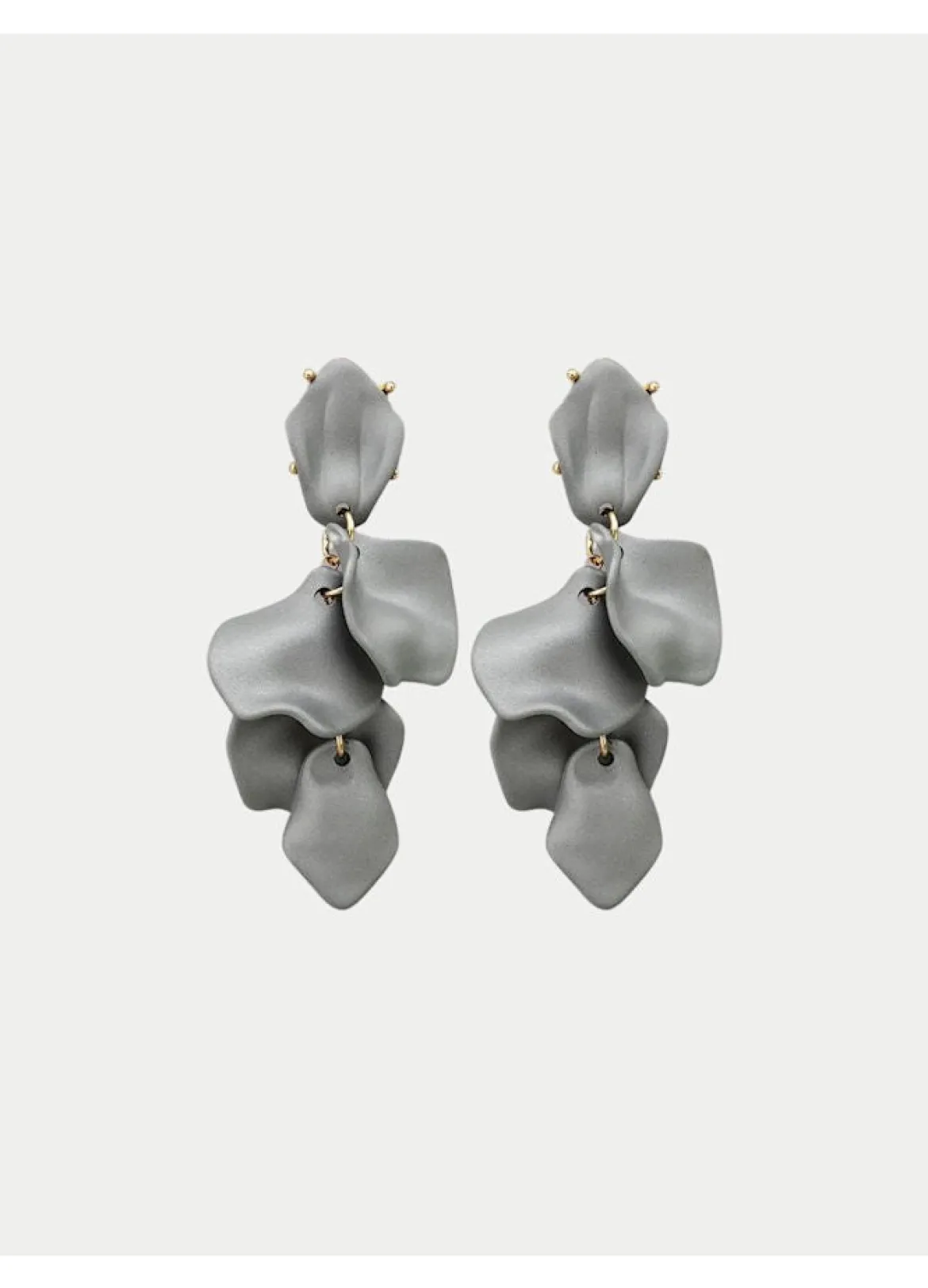 Bow 19 naisten korvakorut Leaf Earring, hopeanharmaa