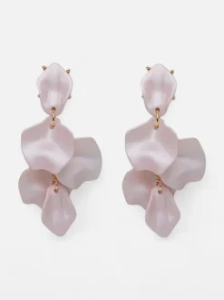 Bow 19 naisten Korvakorut Pearl Leaf Earrings, vaaleanpunainen