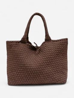 Bow 19 naisten laukku Mia Suede Soft Square Bag, tummanruskea