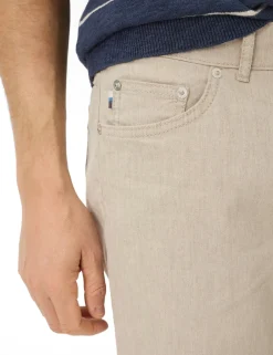 Brax miesten housut Cadiz Linen Cotton Flex Pants, beige