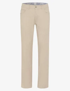 Brax miesten housut Cadiz Linen Cotton Flex Pants, beige