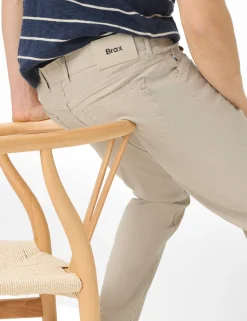 Brax miesten housut Cadiz Linen Cotton Flex Pants, beige
