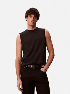 Calvin Klein Jeans miesten hihaton paita 30S Jersey Badge Muscle Tank, musta