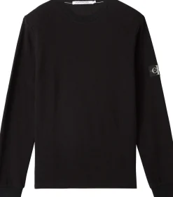 Calvin Klein Jeans Miesten Paita MONOGRAM WAFFLE LS TEE Musta