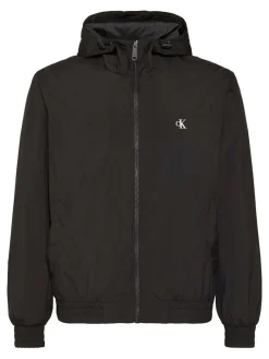 Calvin Klein Jeans miesten takki LS Hooded Nylon Harrington, musta