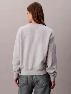 Calvin Klein Jeans naisten collegepaidat LS Archive Logo French Terry, harmaa