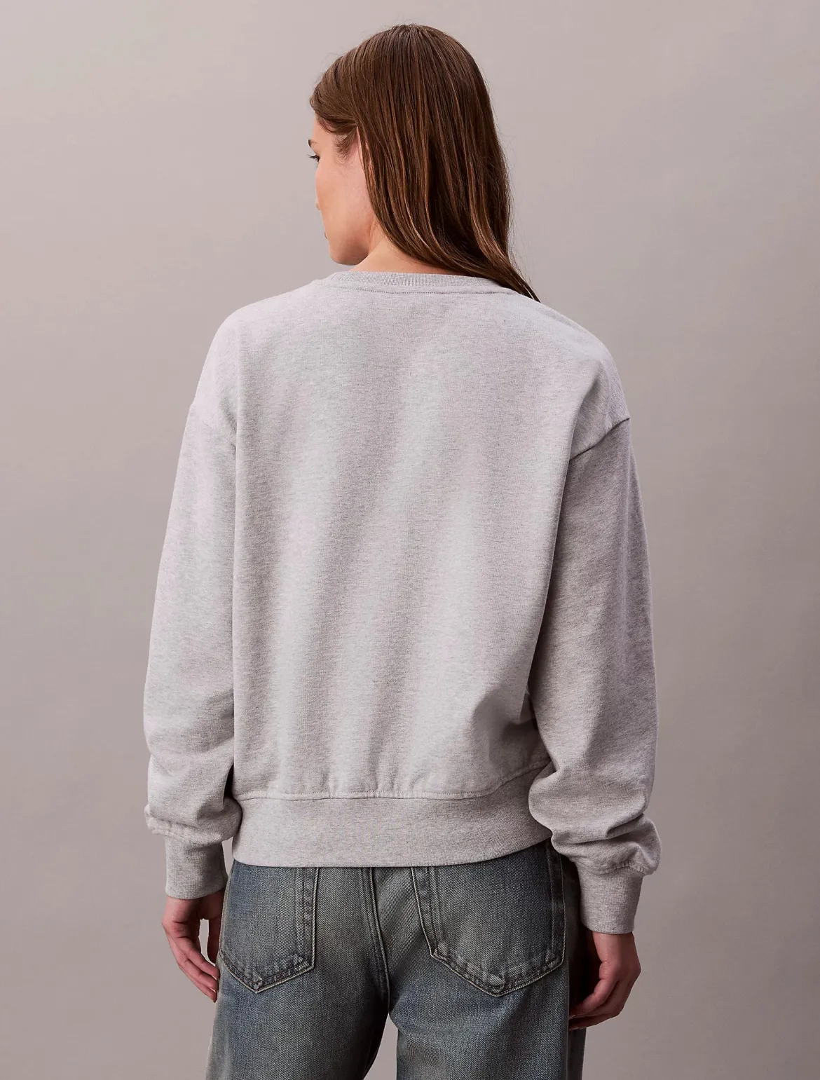 Calvin Klein Jeans naisten collegepaidat LS Archive Logo French Terry, harmaa