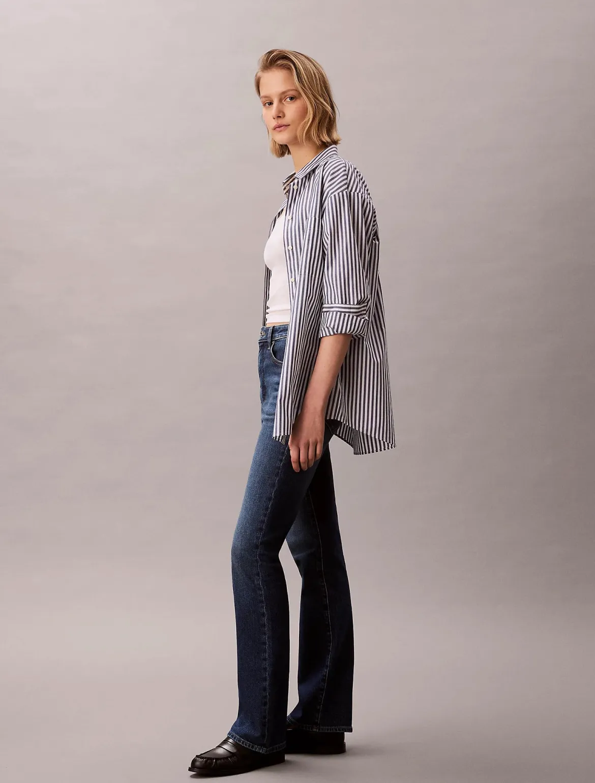 Calvin Klein Jeans naisten farkut Skinny Boot Midtown Blue, tummansininen
