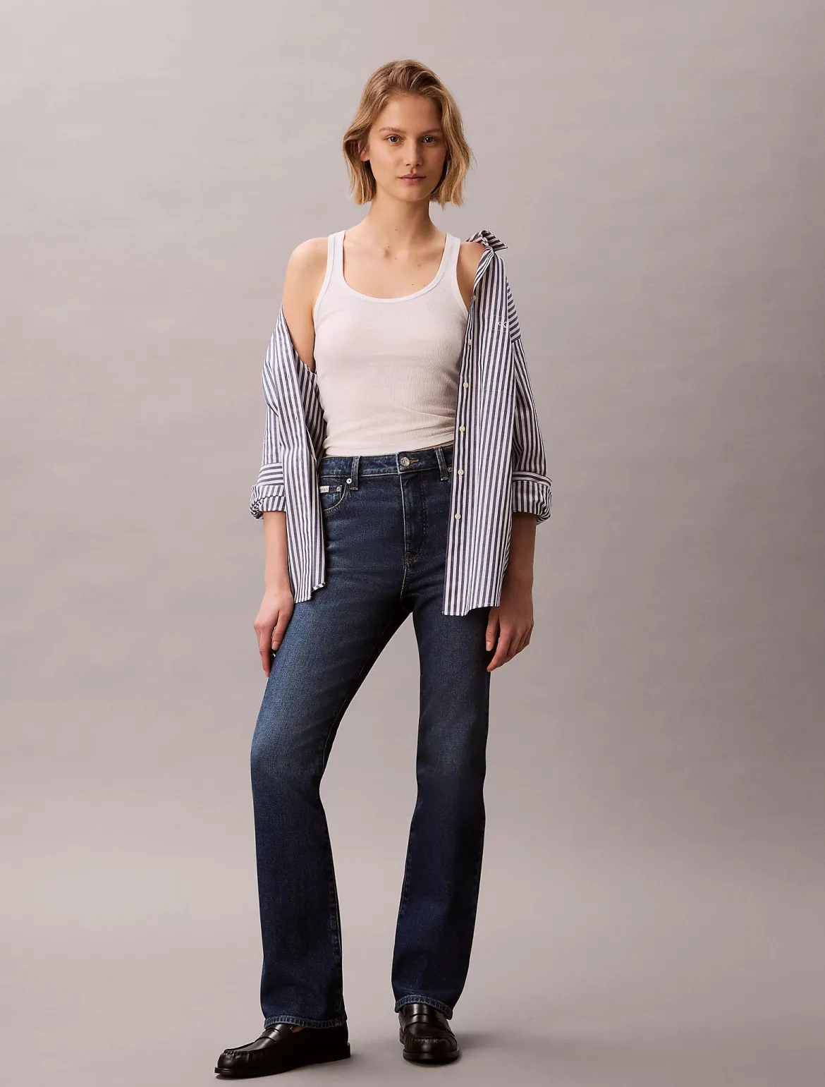 Calvin Klein Jeans naisten farkut Skinny Boot Midtown Blue, tummansininen