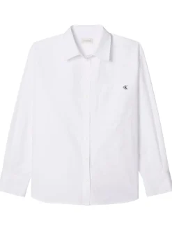 Calvin Klein Jeans naisten paitapusero Cotton Poplin Relaxed Shirt, valkoinen