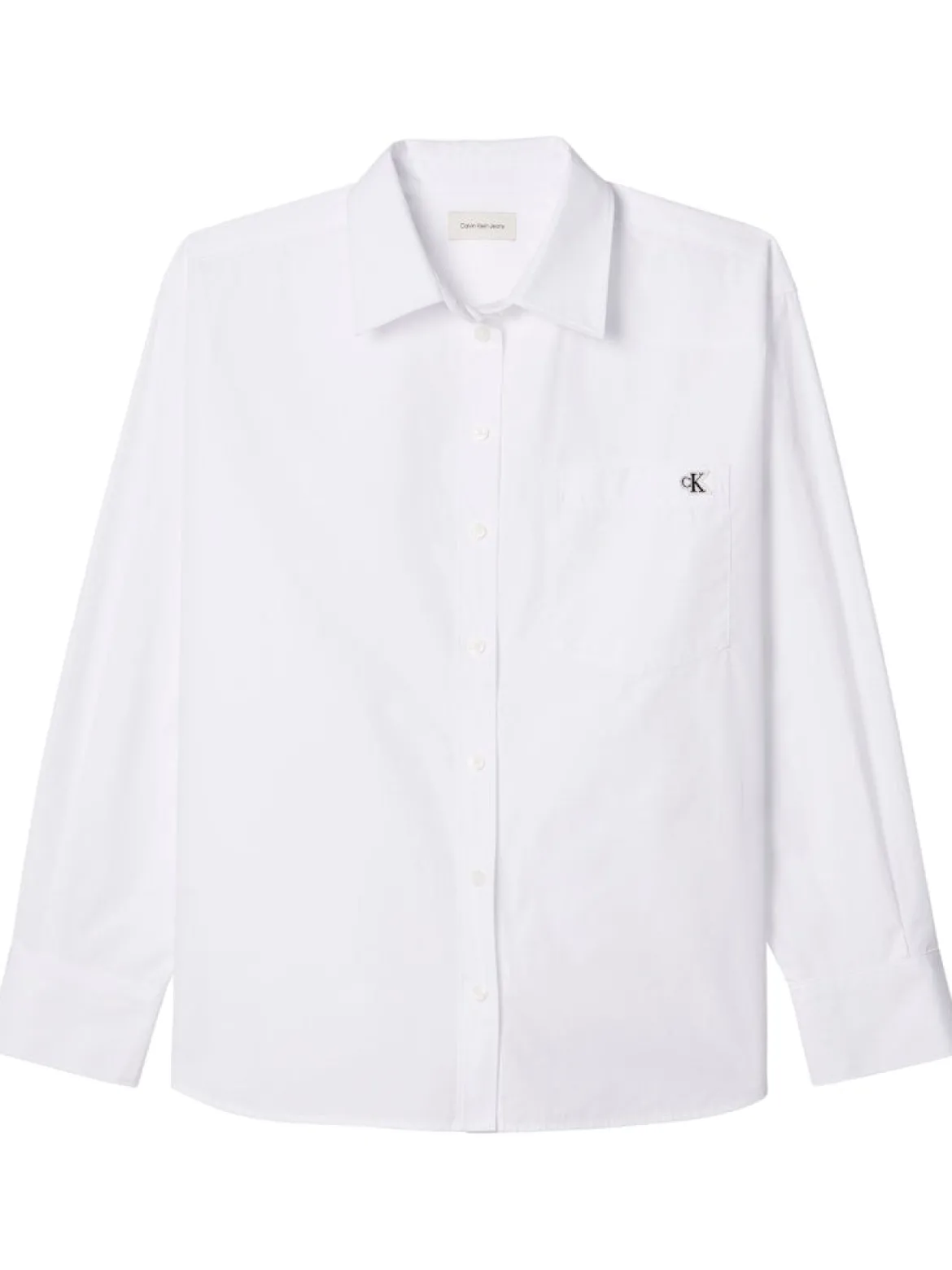 Calvin Klein Jeans naisten paitapusero Cotton Poplin Relaxed Shirt, valkoinen