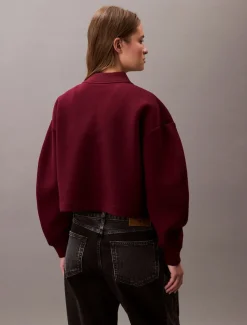Calvin Klein Jeans naisten takki, K-OVRSZD SCB ZP BMB Viininpunainen