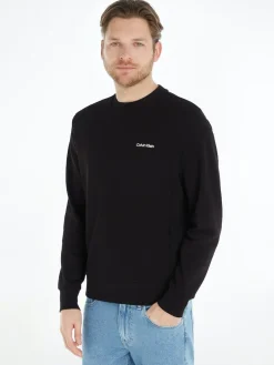 Calvin Klein Menswear Miesten Collegepaita, MICRO LOGO REPREVE SWEATSHIRT NS Musta