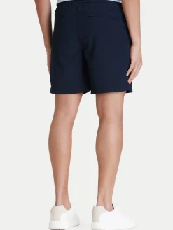 Calvin Klein Menswear miesten shortsit Straight Seersucker Elastic 7", tummansininen
