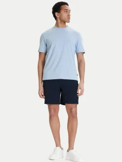 Calvin Klein Menswear miesten shortsit Straight Seersucker Elastic 7", tummansininen