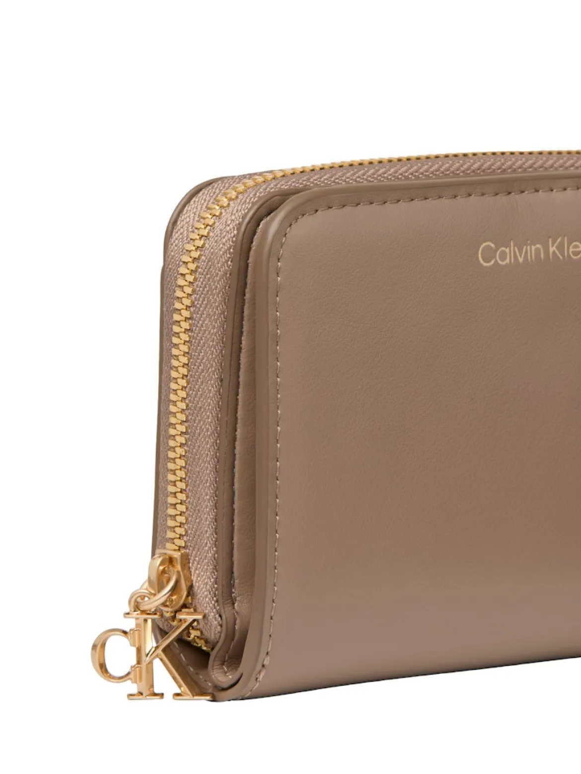 Calvin Klein naisten lompakko CK Medium Flap Zip Around, beige