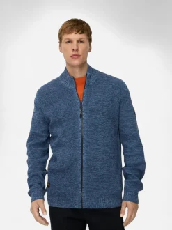 Camel Active miesten neuletakki Zip Knit Sweater, sininen