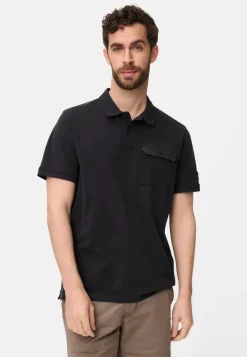 Camel Active miesten pikeepaita Washed Polo Shirt Los, hiilenmusta
