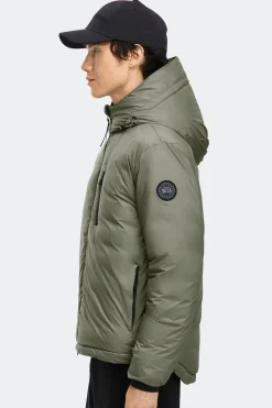 Canada Goose miesten kevytuntuvatakki LODGE HOODY - R - BLACK DISC, tummanvihreä