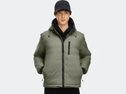 Canada Goose miesten kevytuntuvatakki LODGE HOODY - R - BLACK DISC, tummanvihreä