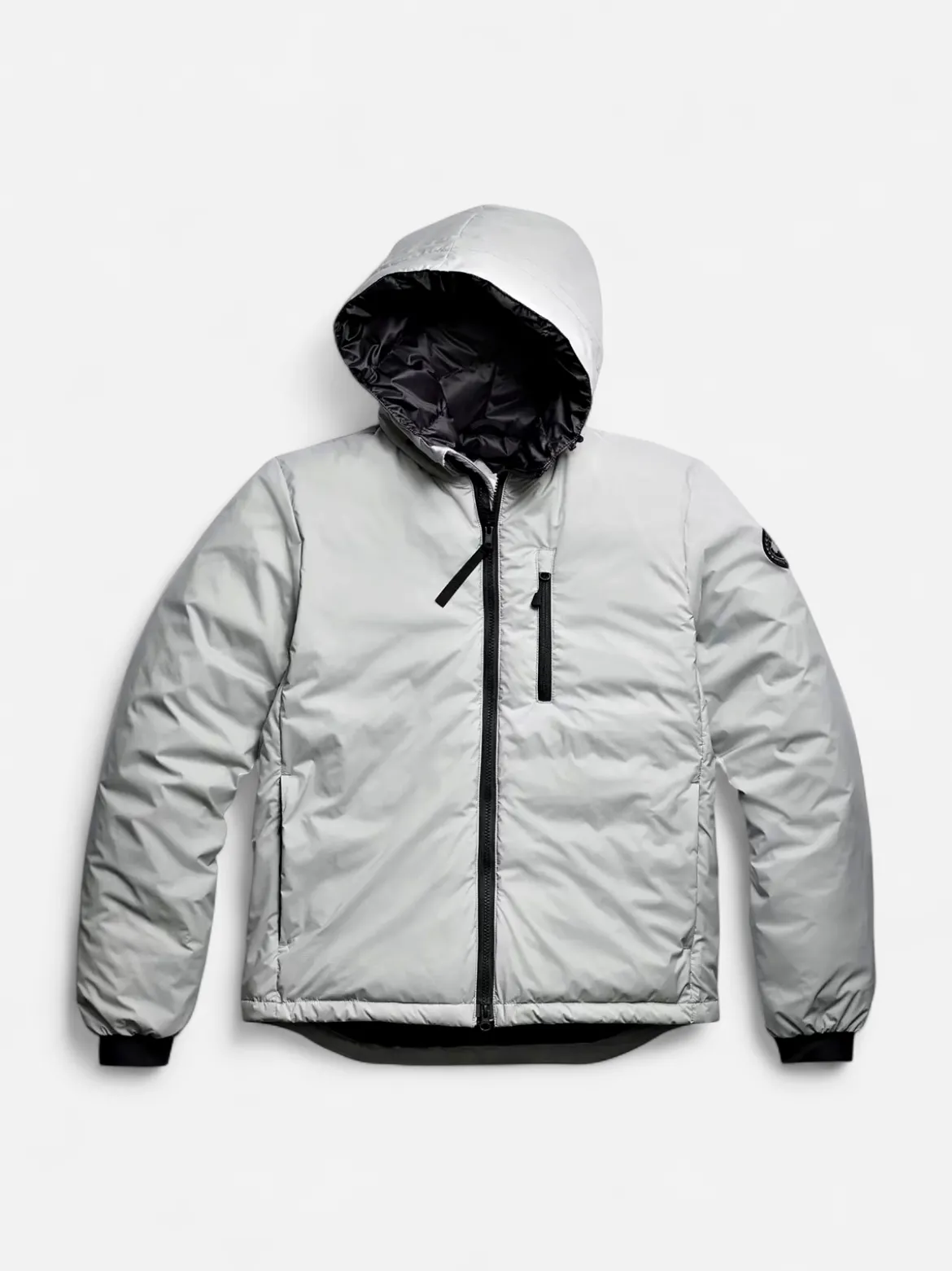 Canada Goose miesten takki Lodge Hoody - R - Black Disc, harmaa