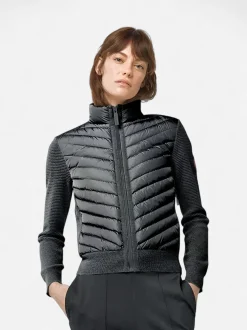 Canada Goose Naisten Kevytuntuvatakki, HYBRIDGE KNIT JACKET Musta