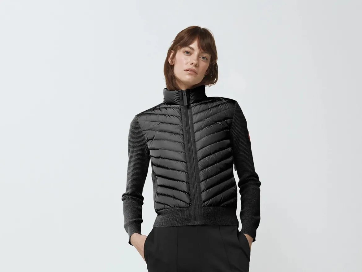 Canada Goose Naisten Kevytuntuvatakki, HYBRIDGE KNIT JACKET Musta