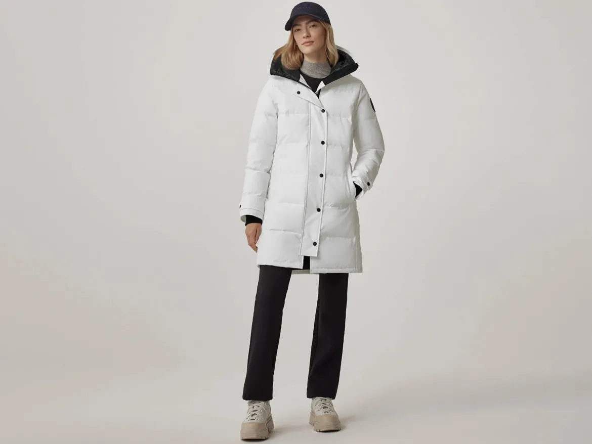 Canada Goose Naisten Untuvatakki, SHELBURNE PARKA-CR BLACK LABEL Valkoinen