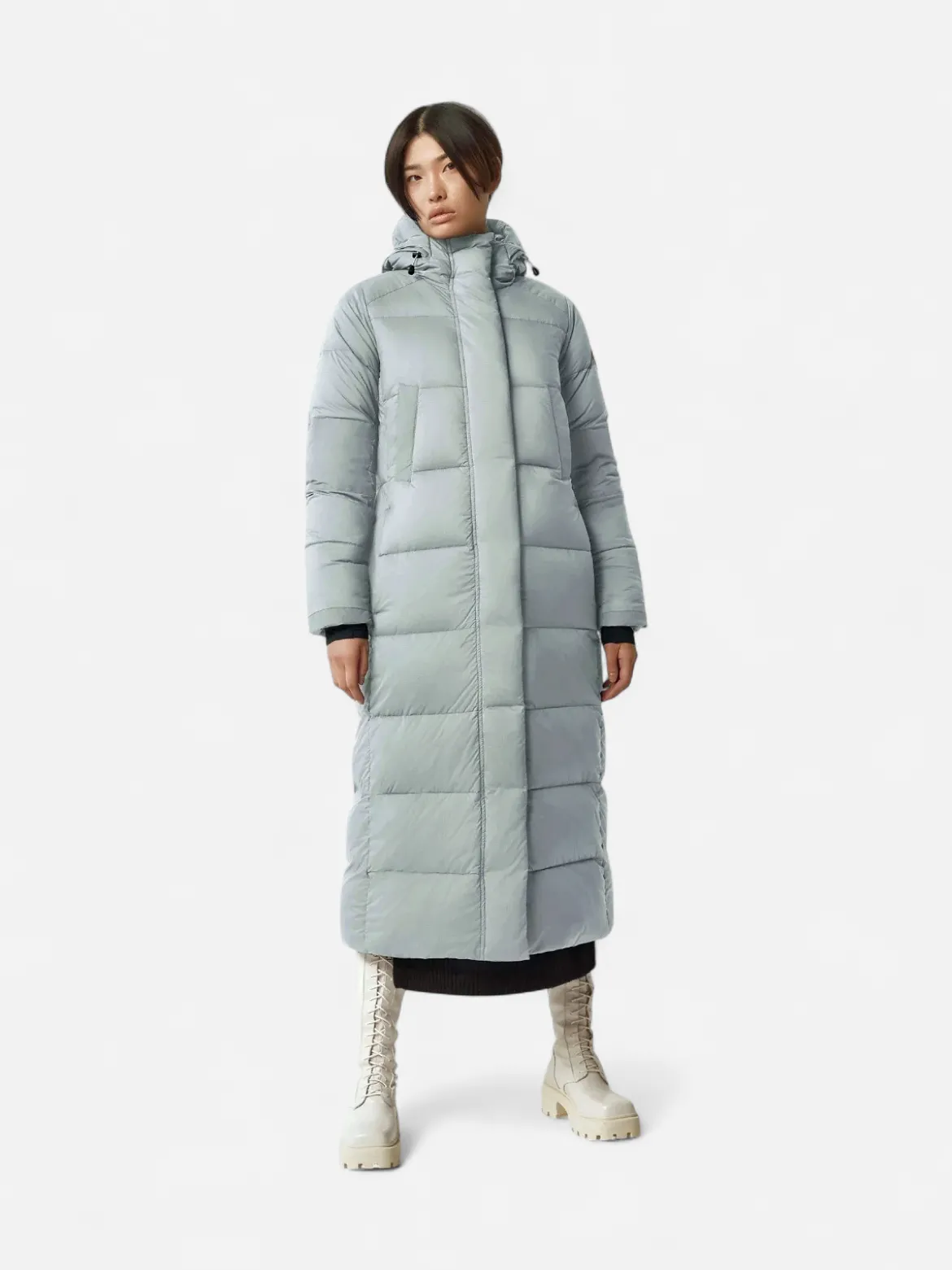Canada Goose Naisten Untuvatakki, Alliston Parka Vaaleanharmaa