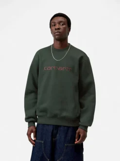 Carhartt miesten collegepaita Carhartt Sweatshirt, tummanvihreä