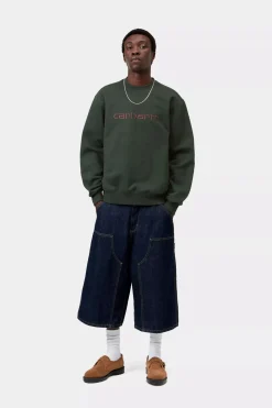 Carhartt miesten collegepaita Carhartt Sweatshirt, tummanvihreä