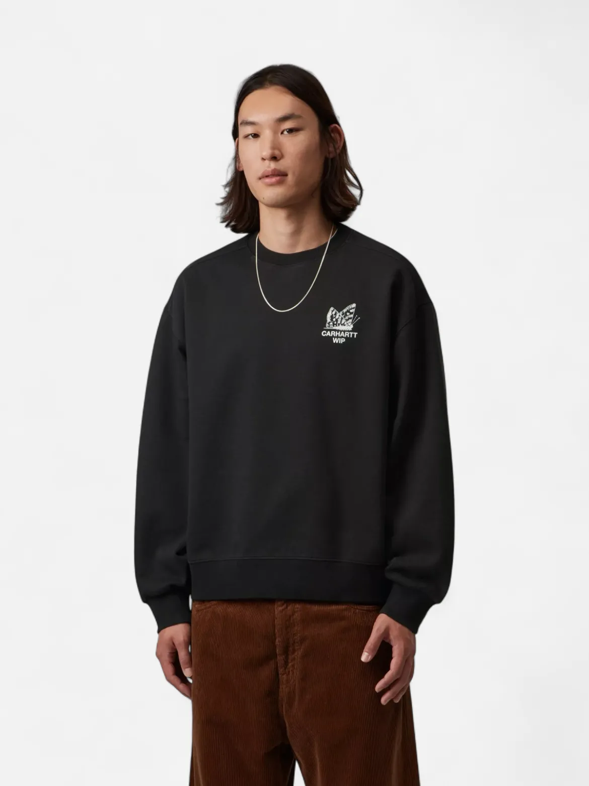 Carhartt miesten collegepaita Hourglass Sweatshirt, musta