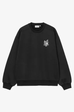 Carhartt miesten collegepaita Hourglass Sweatshirt, musta