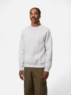 Carhartt miesten collegepaita Chase Sweatshirt, vaaleanharmaa