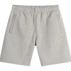 Carhartt miesten collegeshortsit Chase Sweat Short, vaaleanharmaa meleerattu