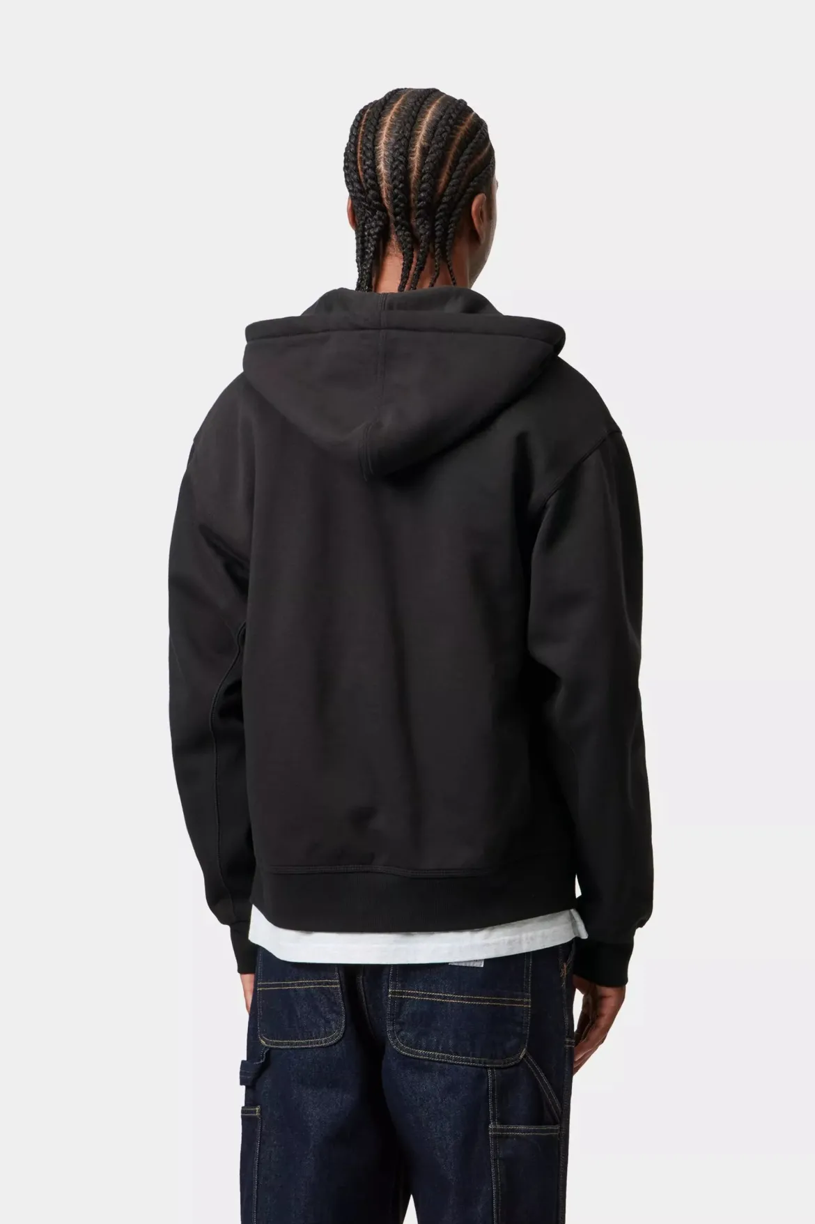 Carhartt miesten huppari Hooded American Script Jacket, musta