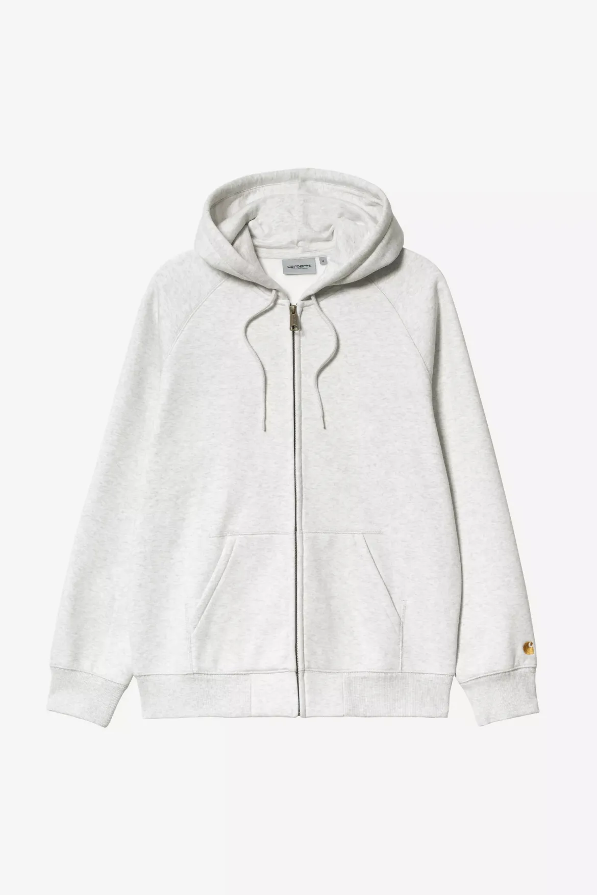 Carhartt miesten Huppari Hooded Chase Jacket, Vaaleanharmaa meleerattu