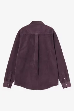 Carhartt miesten kauluspaita Madison Cord Shirt, violetti