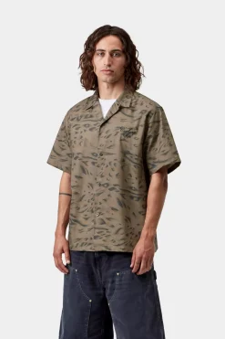 Carhartt miesten lyhythihainen kauluspaita Travon, vihreä kuosi