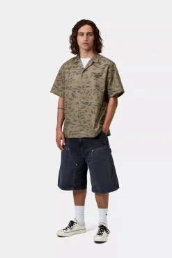 Carhartt miesten lyhythihainen kauluspaita Travon, vihreä kuosi
