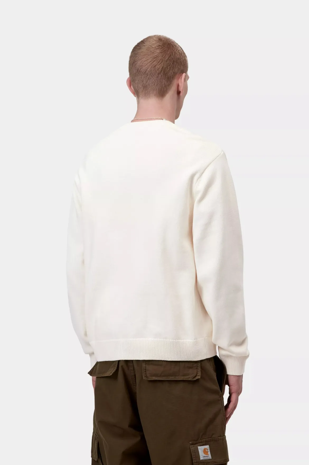 Carhartt miesten neulepusero Deck Sweater, luonnonvalkoinen