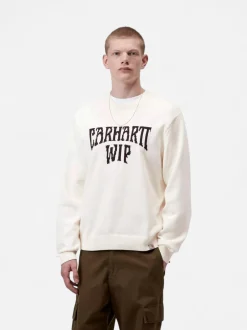 Carhartt miesten neulepusero Deck Sweater, luonnonvalkoinen