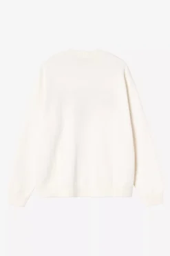 Carhartt miesten neulepusero Deck Sweater, luonnonvalkoinen