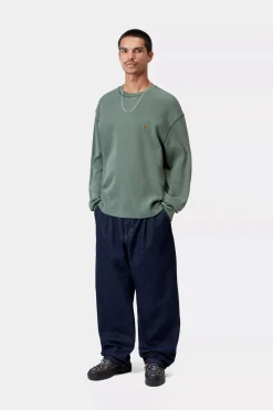 Carhartt miesten pitkähihainen paita Vista Waffle, vihreä